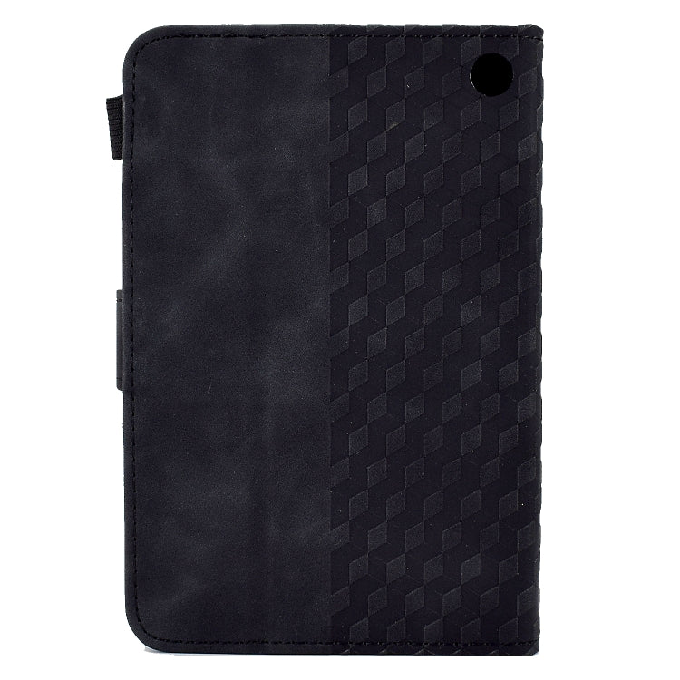 For Amazon Kindle Fire 7 2022 Rhombus Embossed Leather Tablet Case(Black) - Amazon by PMC TechLife | Online Shopping South Africa | PMC TechLife | Buy Now Pay Later Mobicred