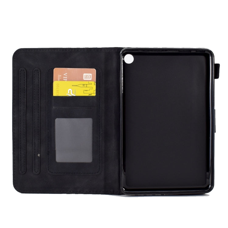 For Amazon Kindle Fire 7 2022 Rhombus Embossed Leather Tablet Case(Black) - Amazon by PMC TechLife | Online Shopping South Africa | PMC TechLife | Buy Now Pay Later Mobicred