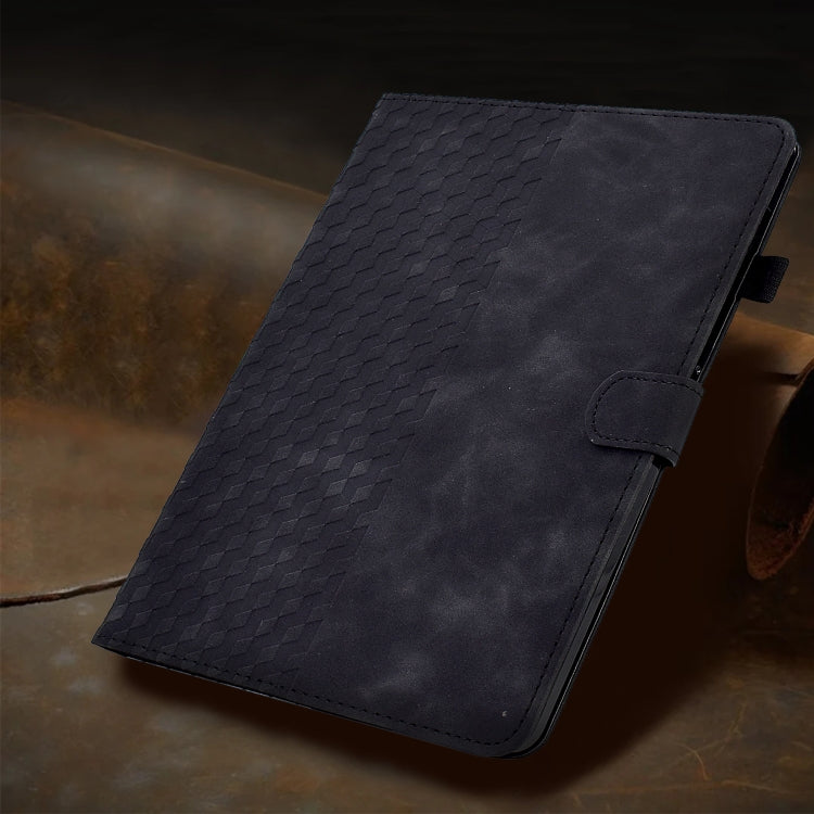 For Amazon Kindle Fire 7 2022 Rhombus Embossed Leather Tablet Case(Black) - Amazon by PMC TechLife | Online Shopping South Africa | PMC TechLife | Buy Now Pay Later Mobicred