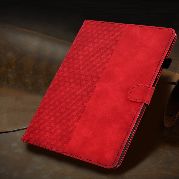 For Amazon Kindle PaperWhite 4 / 3 / 2 / 1 Rhombus Embossed Leather Tablet Case(Red) - Amazon by PMC TechLife | Online Shopping South Africa | PMC TechLife | Buy Now Pay Later Mobicred