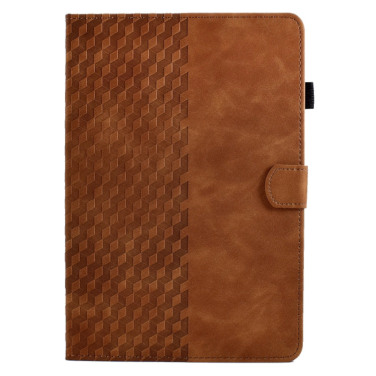 For Amazon Kindle Fire 7 2019 / 2017 / 2015 Rhombus Embossed Leather Tablet Case(Brown) - Amazon by PMC TechLife | Online Shopping South Africa | PMC TechLife | Buy Now Pay Later Mobicred
