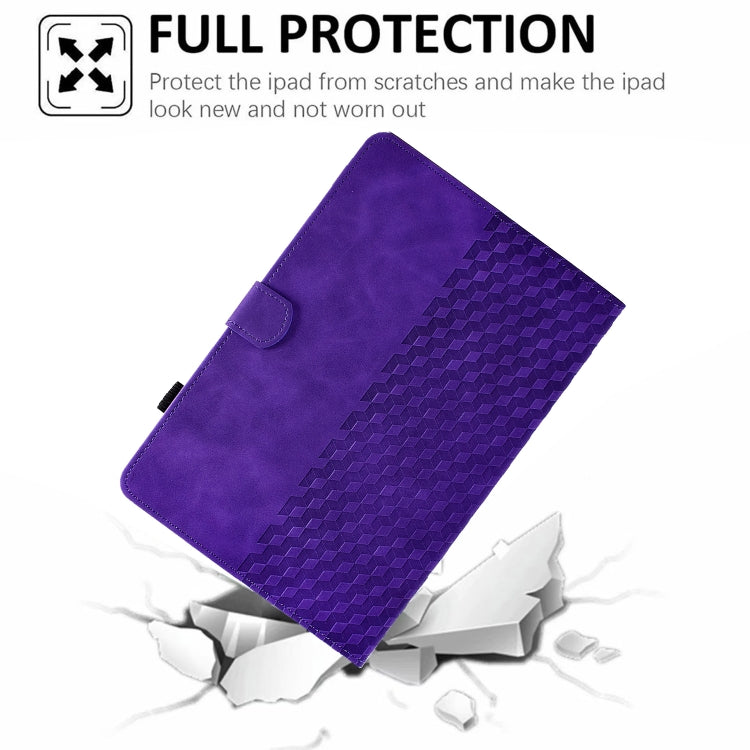 For 7.0 inch Universal Tablet Rhombus Embossed Leather Case(Purple) - 7 inch by PMC TechLife | Online Shopping South Africa | PMC TechLife | Buy Now Pay Later Mobicred