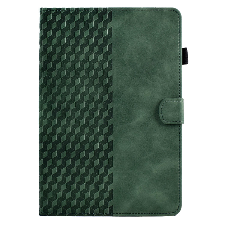 For 8.0 inch Universal Tablet Rhombus Embossed Leather Case(Green) - 8 inch by PMC TechLife | Online Shopping South Africa | PMC TechLife | Buy Now Pay Later Mobicred