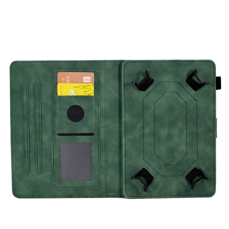 For 8.0 inch Universal Tablet Rhombus Embossed Leather Case(Green) - 8 inch by PMC TechLife | Online Shopping South Africa | PMC TechLife | Buy Now Pay Later Mobicred