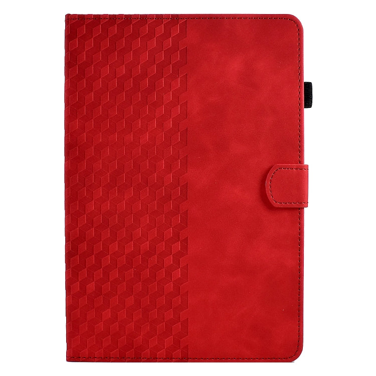 For 10.0 inch Universal Tablet Rhombus Embossed Leather Case(Red) - 10 - 11 inch by PMC TechLife | Online Shopping South Africa | PMC TechLife | Buy Now Pay Later Mobicred