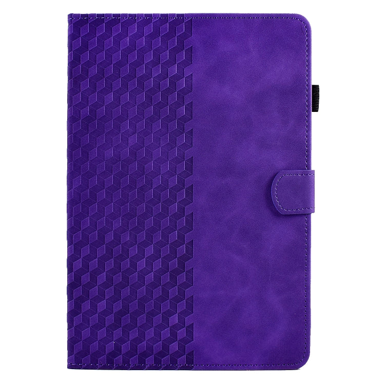 For 10.0 inch Universal Tablet Rhombus Embossed Leather Case(Purple) - 10 - 11 inch by PMC TechLife | Online Shopping South Africa | PMC TechLife | Buy Now Pay Later Mobicred