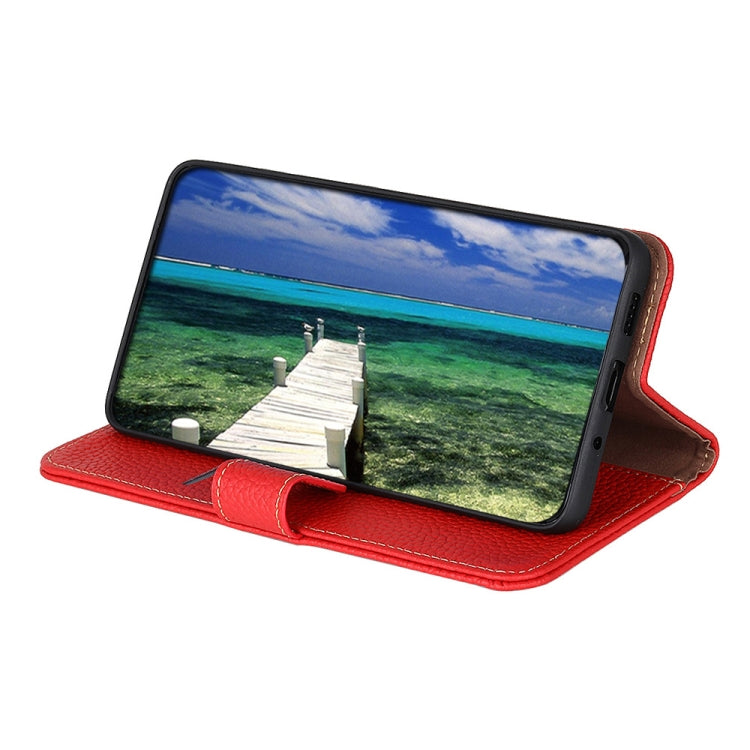 For Sony Xperia 1 IV KHAZNEH Litchi Genuine Leather Phone Case(Red) - Sony Cases by PMC TechLife | Online Shopping South Africa | PMC TechLife | Buy Now Pay Later Mobicred