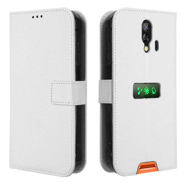 For Blackview BV7200 Diamond Texture Leather Phone Case(White) - More Brand by PMC TechLife | Online Shopping South Africa | PMC TechLife
