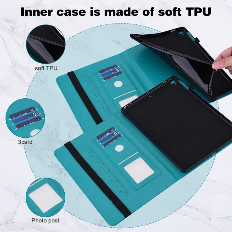 For Lenovo Pad Plus 2023 11.5 inch / Tab P11 Gen 2 Embossed Butterfly Pattern Leather Tablet Case(Blue) - Lenovo by PMC TechLife | Online Shopping South Africa | PMC TechLife | Buy Now Pay Later Mobicred