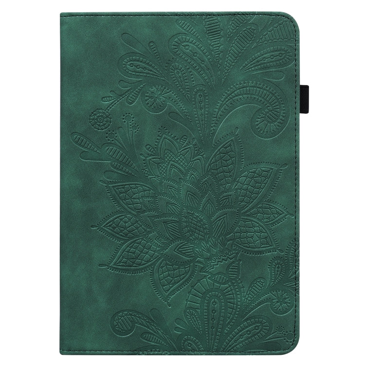 For Lenovo Pad Plus 2023 11.5 inch / Tab P11 Gen 2 Lace Flower Embossing Pattern Leather Tablet Case(Green) - Lenovo by PMC TechLife | Online Shopping South Africa | PMC TechLife | Buy Now Pay Later Mobicred