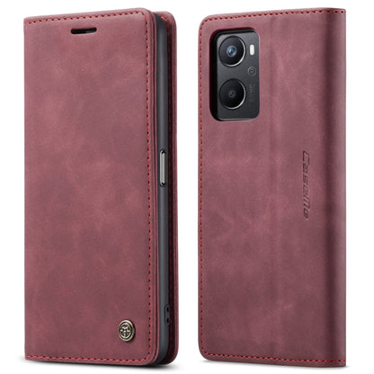 CaseMe 013 Multifunctional Horizontal Flip Leather Phone Case For OPPO A96 4G / A36 4G／A76 4G／K10 4G ／Realme 9i 4G (Wine Red) - OPPO Cases by CaseMe | Online Shopping South Africa | PMC Jewellery | Buy Now Pay Later Mobicred