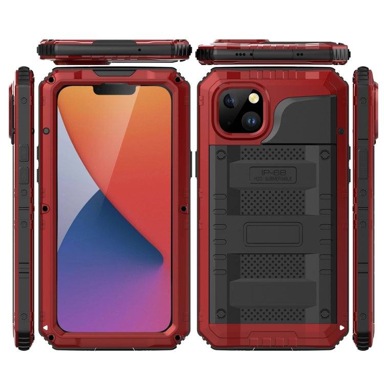 For iPhone 14 RedPepper Wolf 360 Full Body Rugged Life Waterproof Phone Case(Red) - iPhone 14 Cases by RedPepper | Online Shopping South Africa | PMc TechLife | Buy Now Pay Later Mobicred