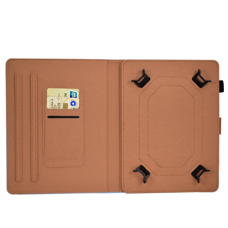 For 10 inch Solid Color Tablet PC Universal Magnetic Horizontal Flip Leather Case with Card Slots & Holder(Brown) - 10 - 11 inch by PMC TechLife | Online Shopping South Africa | PMC TechLife | Buy Now Pay Later Mobicred