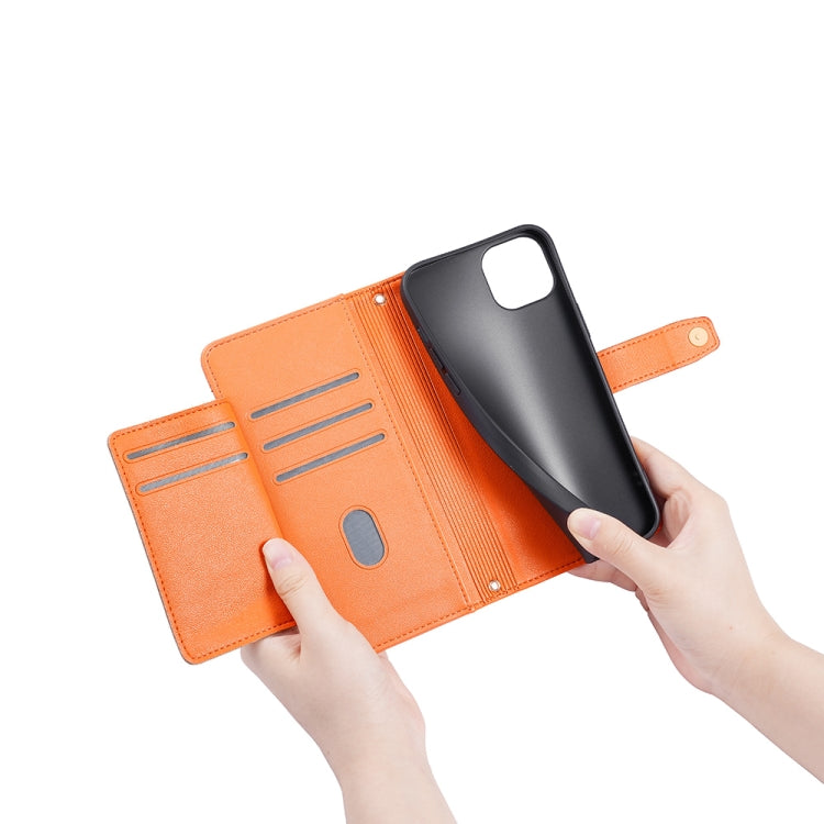 For Kyocera Android One S10 Sheep Texture Cross-body Zipper Wallet Leather Phone Case(Orange) - More Brand by PMC TechLife | Online Shopping South Africa | PMC TechLife | Buy Now Pay Later Mobicred