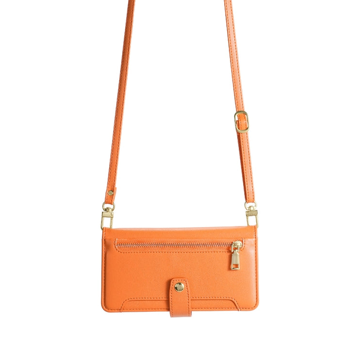 For Kyocera Android One S10 Sheep Texture Cross-body Zipper Wallet Leather Phone Case(Orange) - More Brand by PMC TechLife | Online Shopping South Africa | PMC TechLife | Buy Now Pay Later Mobicred