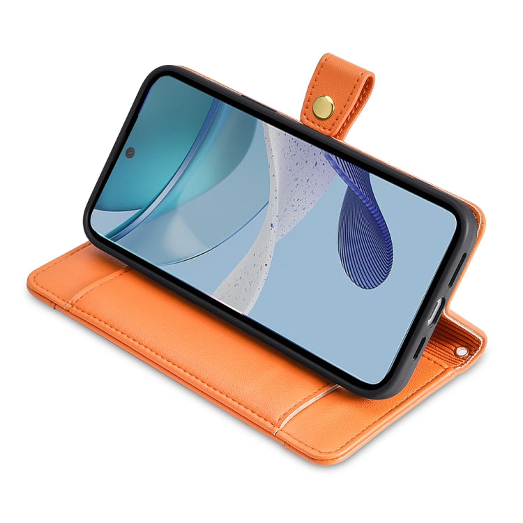 For OnePlus Ace 2/11R Sheep Texture Cross-body Zipper Wallet Leather Phone Case(Orange) - OnePlus Cases by PMC TechLife | Online Shopping South Africa | PMC TechLife | Buy Now Pay Later Mobicred