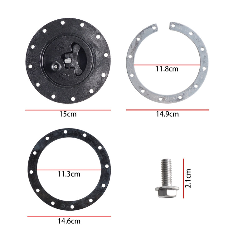 Car Modification Universal Fuel Cell Gas Tank Filler Cap with Nut(Black) - Tank Covers by PMC TechLife | Online Shopping South Africa | PMC TechLife | Buy Now Pay Later Mobicred