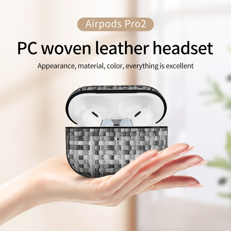 For AirPods Pro 2 PC Woven Leather Skin Earphone Case(Colorful) - For AirPods Pro 2 by PMC Jewellery | Online Shopping South Africa | PMC Jewellery | Buy Now Pay Later Mobicred