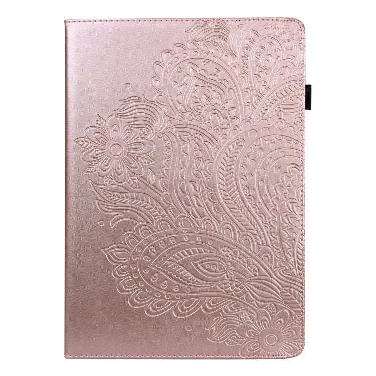 For Lenovo Tab M8 4th Gen TB-300FU Peacock Embossed Pattern Leather Tablet Case(Rose Gold) - Lenovo by PMC TechLife | Online Shopping South Africa | PMC TechLife | Buy Now Pay Later Mobicred
