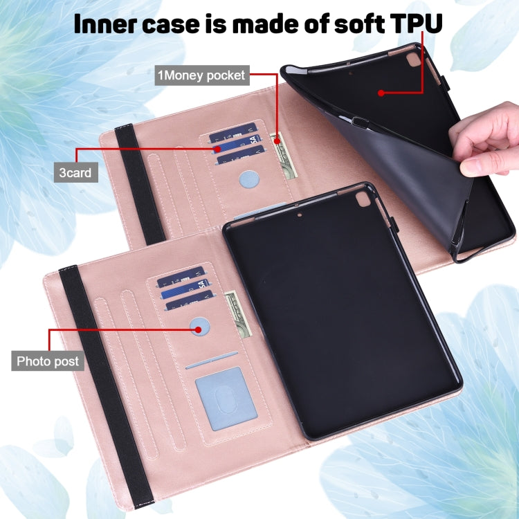For Lenovo Tab M8 4th Gen TB-300FU Peacock Embossed Pattern Leather Tablet Case(Rose Gold) - Lenovo by PMC TechLife | Online Shopping South Africa | PMC TechLife | Buy Now Pay Later Mobicred