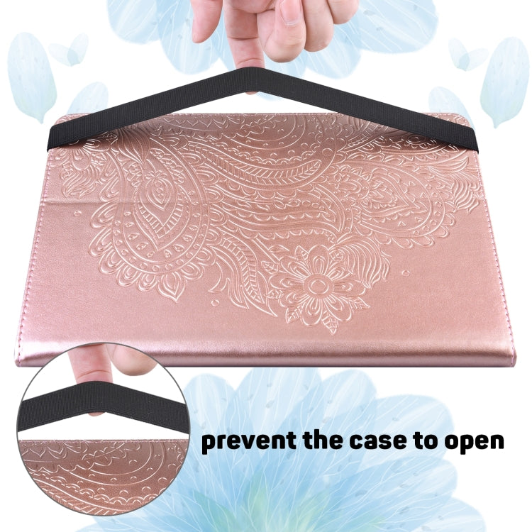 For Lenovo Tab P11 Pro Gen 2 Peacock Embossed Pattern Leather Tablet Case(Rose Gold) - Lenovo by PMC TechLife | Online Shopping South Africa | PMC TechLife | Buy Now Pay Later Mobicred