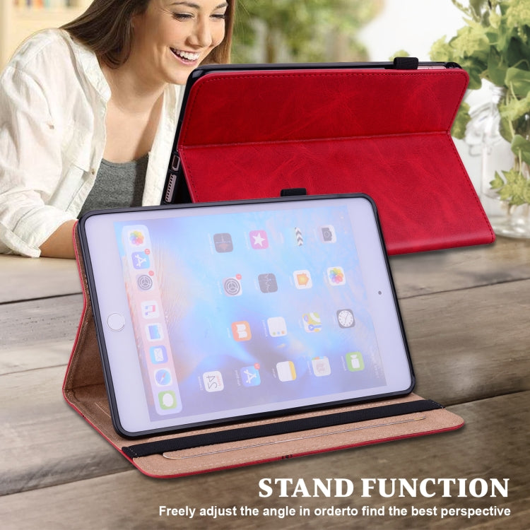 For Lenovo Tab M8 4th Gen TB-300FU Embossed Striped Leather Tablet Case(Red) - Lenovo by PMC TechLife | Online Shopping South Africa | PMC TechLife | Buy Now Pay Later Mobicred
