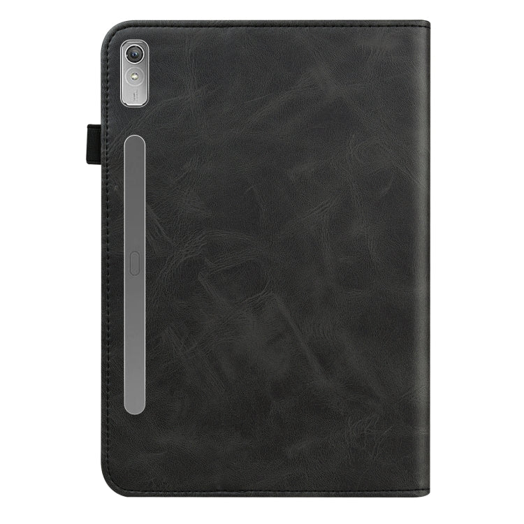 For Lenovo Tab P11 Pro Gen 2 Embossed Striped Leather Tablet Case(Black) - free shipping - PMC TechLife - Order now!