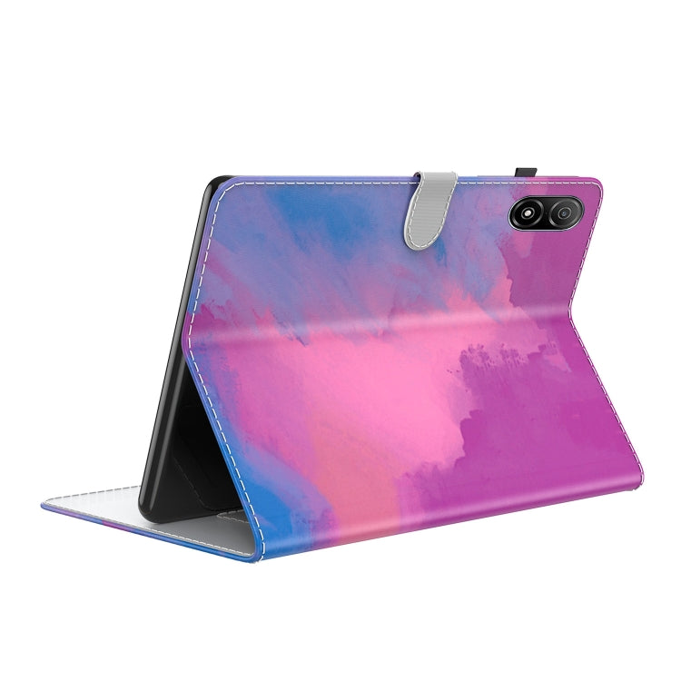 For Honor Pad V8 Pro Watercolor Pattern Flip Leather Tablet Case(Purple Red) - Lenovo by PMC TechLife | Online Shopping South Africa | PMC TechLife | Buy Now Pay Later Mobicred