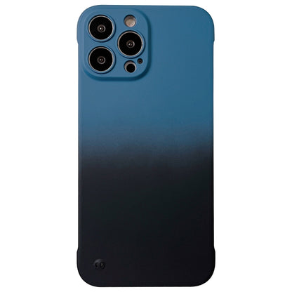 For iPhone 12 Pro Max Frameless Skin Feel Gradient Phone Case(Blue + Black) - iPhone 12 Pro Max Cases by PMC Jewellery | Online Shopping South Africa | PMC Jewellery | Buy Now Pay Later Mobicred