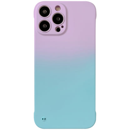 For iPhone 12 Pro Frameless Skin Feel Gradient Phone Case(Light Purple + Light Blue) - iPhone 12 / 12 Pro Cases by PMC Jewellery | Online Shopping South Africa | PMC Jewellery | Buy Now Pay Later Mobicred