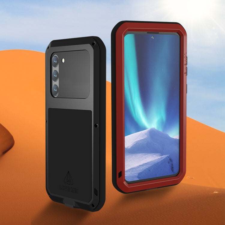 For Samsung Galaxy S23+ 5G LOVE MEI Metal Shockproof Life Waterproof Dustproof Phone Case(Red) - Galaxy S23+ 5G Cases by LOVE MEI | Online Shopping South Africa | PMC Jewellery | Buy Now Pay Later Mobicred