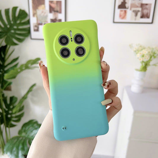 For Huawei P50 Frameless Skin Feel Gradient Phone Case(Green Blue) - Huawei Cases by PMC Jewellery | Online Shopping South Africa | PMC Jewellery | Buy Now Pay Later Mobicred