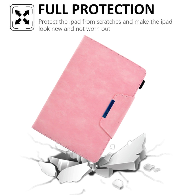 For 7 inch Suede Cross Texture Magnetic Clasp Leather Tablet Case(Pink) - 7 inch by PMC TechLife | Online Shopping South Africa | PMC TechLife | Buy Now Pay Later Mobicred