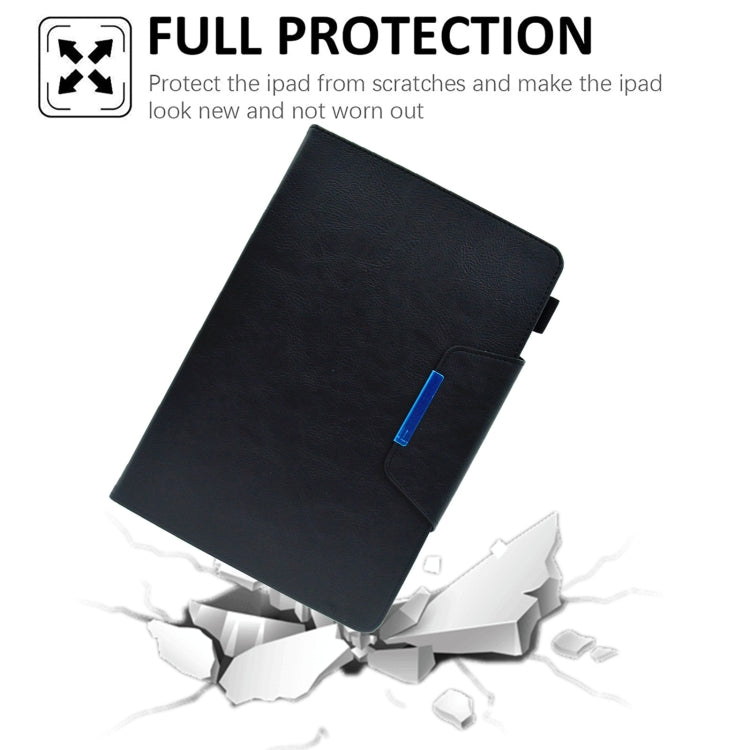For 10 inch Suede Cross Texture Magnetic Clasp Leather Tablet Case(Black) - 10 - 11 inch by PMC TechLife | Online Shopping South Africa | PMC TechLife | Buy Now Pay Later Mobicred