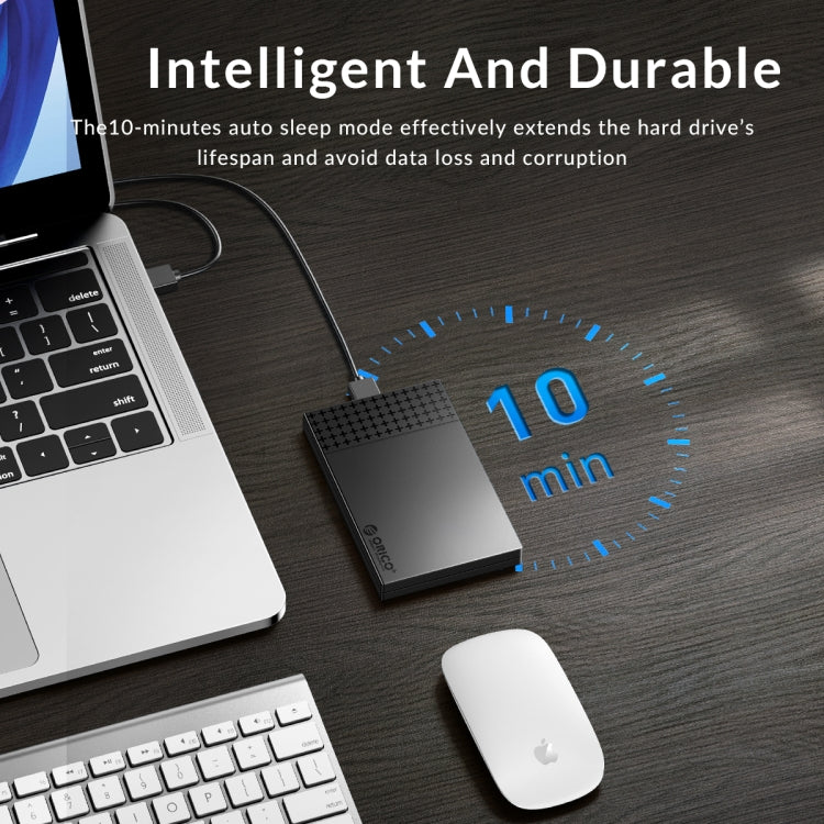 ORICO ORICO-2526U3-V1 2.5 inch USB 3.0 Micro-B Hard Drive Enclosure External Storage Case(Black) - HDD Enclosure by ORICO | Online Shopping South Africa | PMC TechLife | Buy Now Pay Later Mobicred