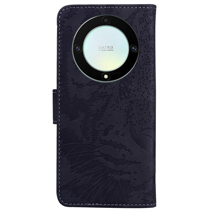 For Honor X9a Tiger Embossing Pattern Leather Phone Case(Black) - Honor Cases by PMC Jewellery | Online Shopping South Africa | PMC Jewellery