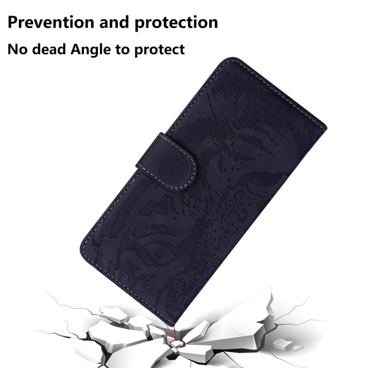 For Honor X9a Tiger Embossing Pattern Leather Phone Case(Black) - Honor Cases by PMC TechLife | Online Shopping South Africa | PMC TechLife