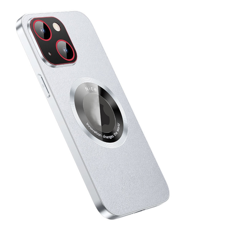 For iPhone 14 R-JUST RH05 Magnetic Leather Metal Phone Case(Silver) - iPhone 14 Cases by R-JUST | Online Shopping South Africa | PMC TechLife | Buy Now Pay Later Mobicred