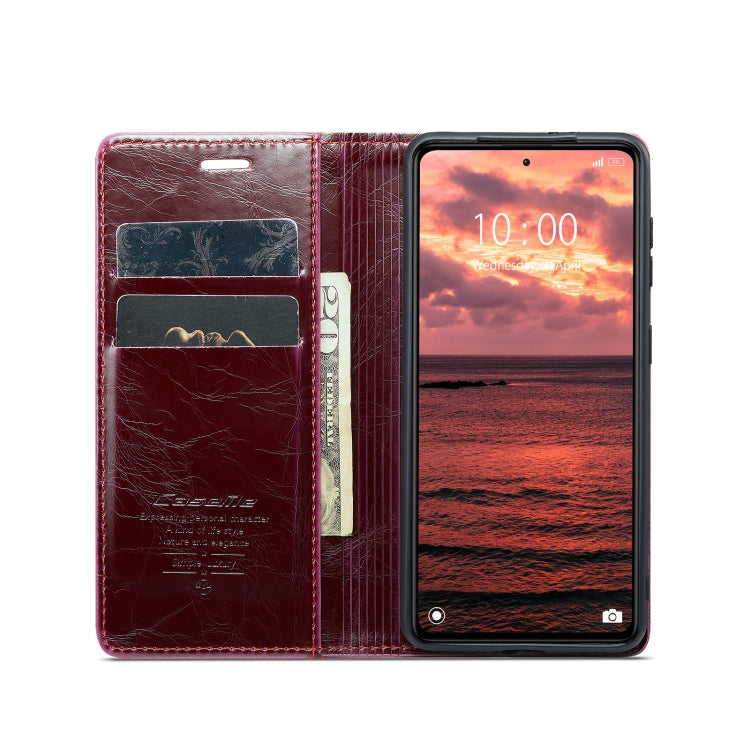 For Xiaomi Redmi Note 12 5G / Poco X5 CaseMe 003 Crazy Horse Texture Leather Phone Case(Red) - Xiaomi Cases by CaseMe | Online Shopping South Africa | PMC Jewellery | Buy Now Pay Later Mobicred