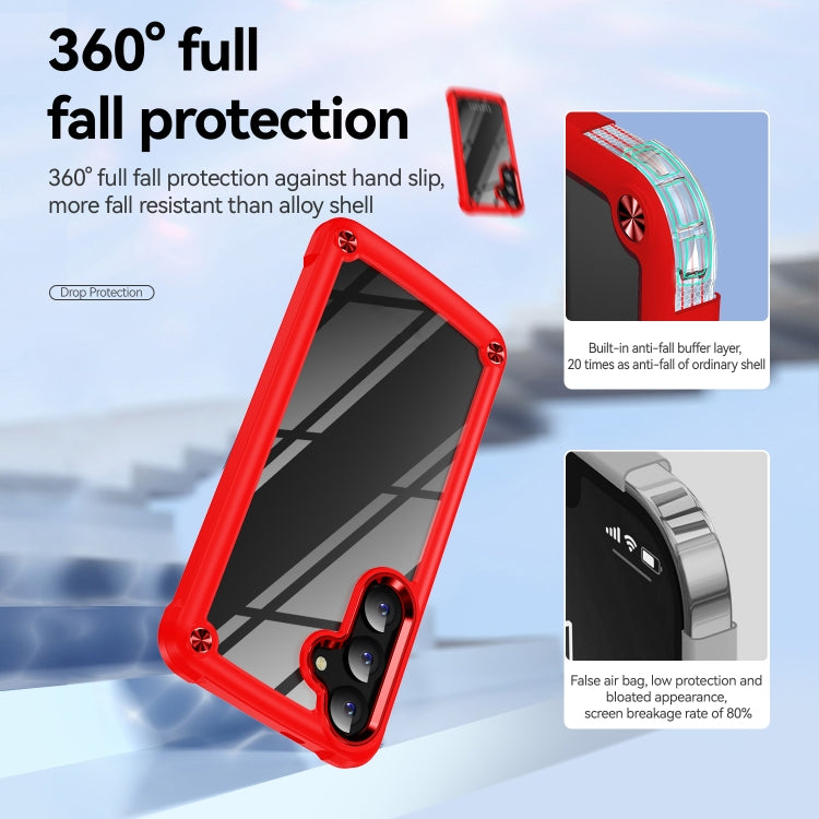 For Samsung Galaxy S24+ 5G TPU + PC Lens Protection Phone Case(Red) - Galaxy S24+ 5G Cases by PMC Jewellery | Online Shopping South Africa | PMC Jewellery