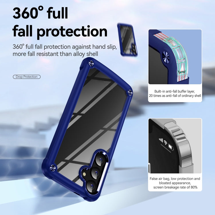 For Samsung Galaxy S24 5G TPU + PC Lens Protection Phone Case(Blue) - Galaxy S24 5G Cases by PMC TechLife | Online Shopping South Africa | PMC TechLife