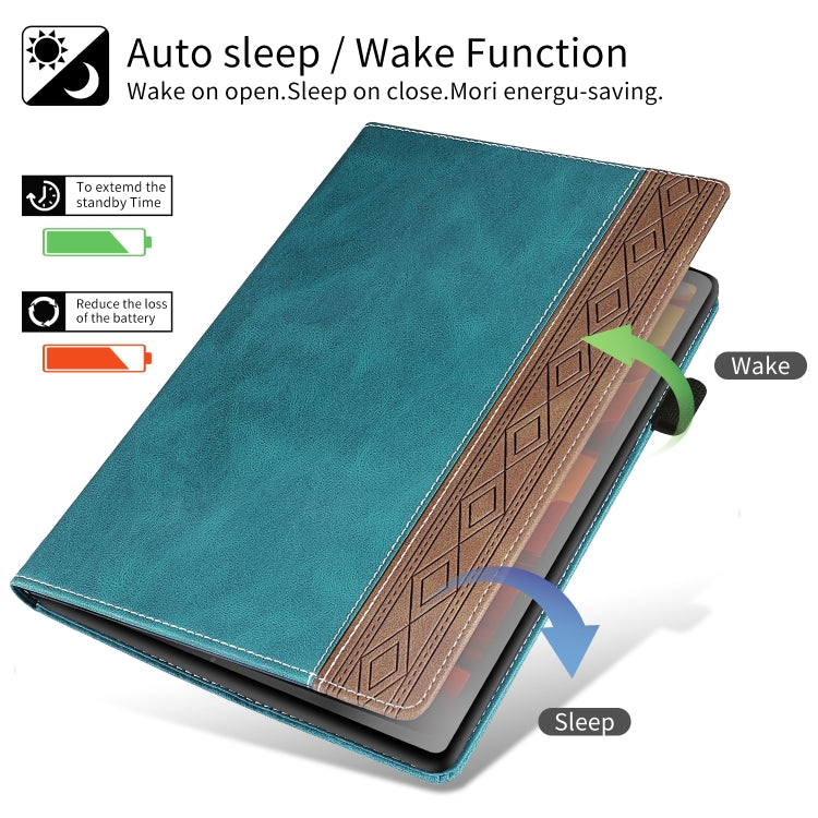 For Huawei MatePad SE Splicing Series Tablet Leather Case(Dark Green) - Huawei by PMC TechLife | Online Shopping South Africa | PMC TechLife | Buy Now Pay Later Mobicred
