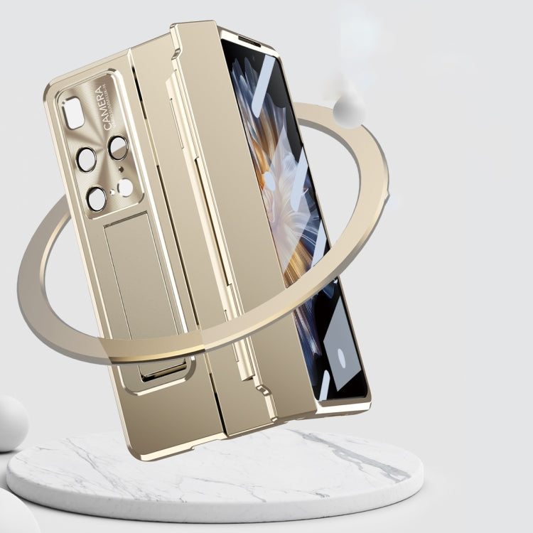For Huawei Mate X2 Integrated Folding Hinge Phone Case with Stylus(Champagne Gold) - Huawei Cases by PMC TechLife | Online Shopping South Africa | PMC TechLife | Buy Now Pay Later Mobicred
