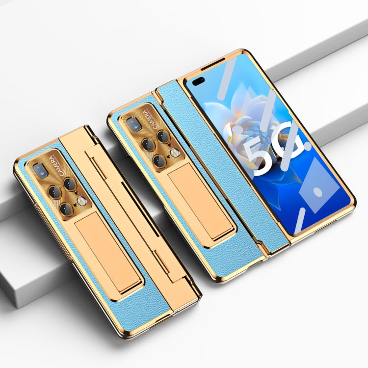 For Huawei Mate X2 Integrated Full Coverage Phone Case with Hinge(Gold+Blue) - Huawei Cases by PMC TechLife | Online Shopping South Africa | PMC TechLife | Buy Now Pay Later Mobicred