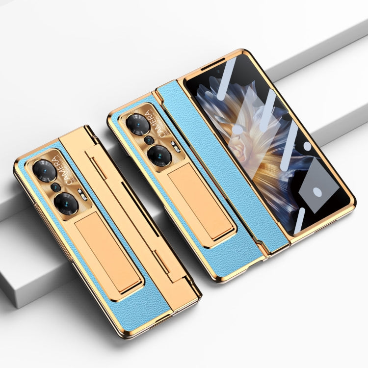 For Honor Magic Vs Integrated Full Coverage Phone Case with Hinge(Gold+Blue) - Honor Cases by PMC TechLife | Online Shopping South Africa | PMC TechLife | Buy Now Pay Later Mobicred