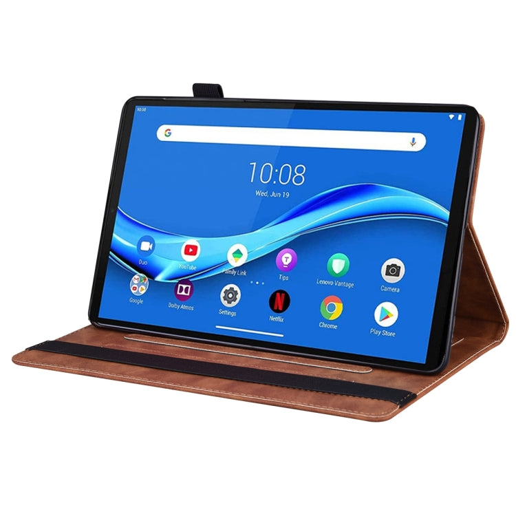 For Lenovo Tab M10 Plus 10.6 3rd Gen 2022 Business Shockproof Horizontal Flip Leather Tablet Case(Brown) - free shipping - PMC TechLife - Order now!
