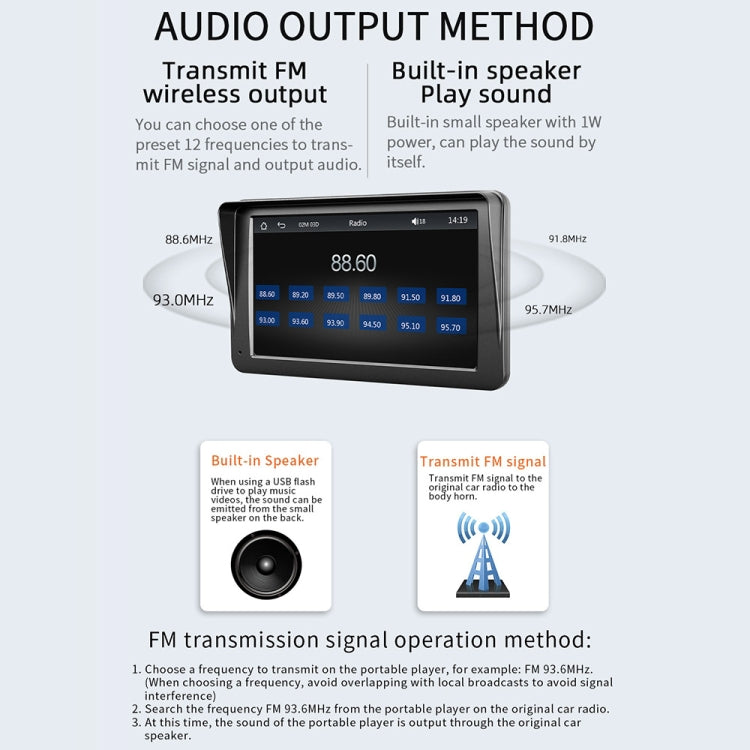 B5300A 7 inch Wireless CarPlay Car Bluetooth MP5 Player, Support Mobile Phone Interconnection - Car MP3 & MP4 & MP5 by PMC TechLife | Online Shopping South Africa | PMC TechLife | Buy Now Pay Later Mobicred