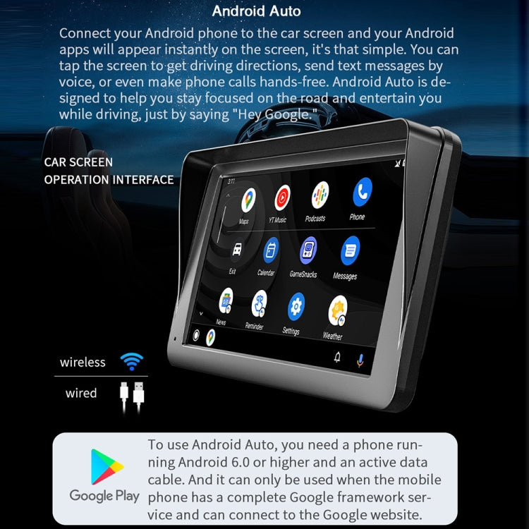 B5300A 7 inch Wireless CarPlay Car Bluetooth MP5 Player, Support Mobile Phone Interconnection - Car MP3 & MP4 & MP5 by PMC TechLife | Online Shopping South Africa | PMC TechLife | Buy Now Pay Later Mobicred