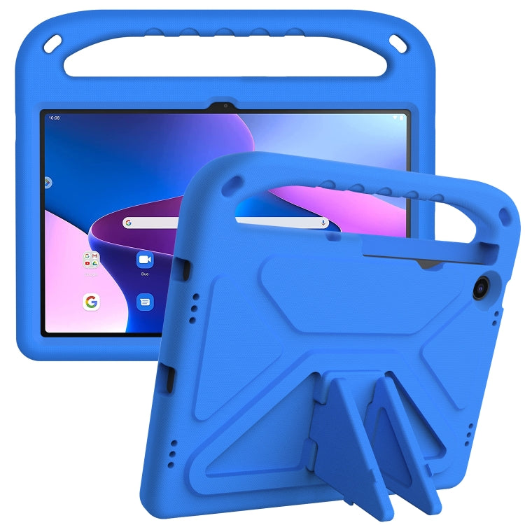 For Lenovo Tab M10 Plus 10.6 3rd Gen 2022 Handle EVA Shockproof Tablet Case with Holder(Blue) - Lenovo by PMC TechLife | Online Shopping South Africa | PMC TechLife | Buy Now Pay Later Mobicred