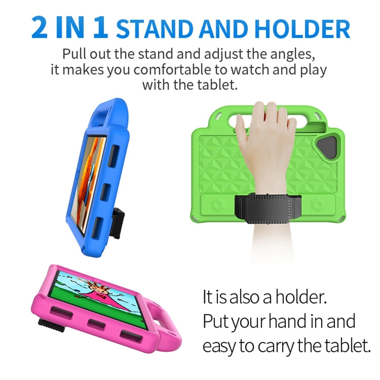 For Lenovo Tab M8 4th Gen Diamond Series EVA Anti-Fall Shockproof Sleeve Tablet Case with Holder & Strap(Green) - Lenovo by PMC TechLife | Online Shopping South Africa | PMC TechLife | Buy Now Pay Later Mobicred